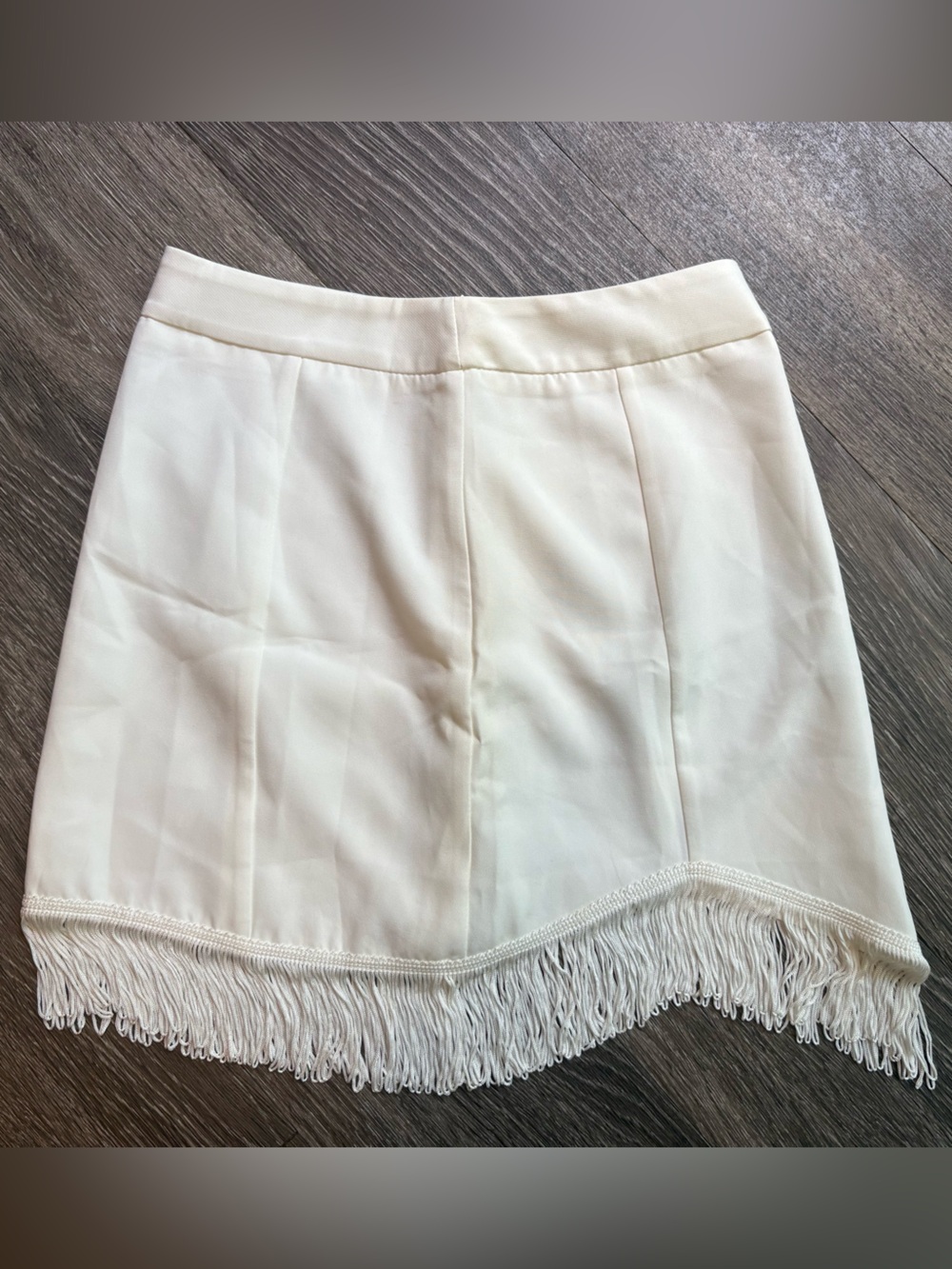 Altar’d State Fringed Cream Mini Skirt NWT